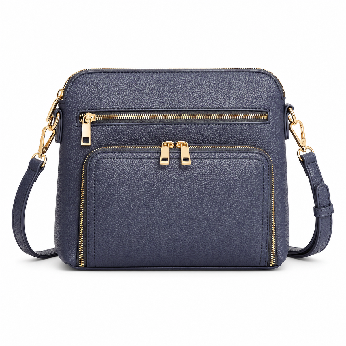 Elegant Blue Violet Textured Crossbody Bag