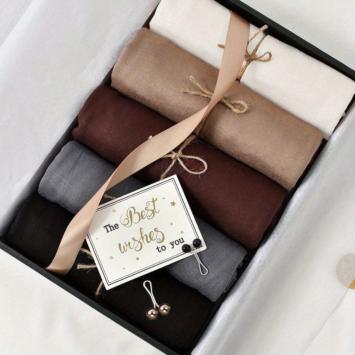 Elegant Soft Rayon Bamboo Jersey Woven Hijab for Women - Versatile Long Shawl in Black, Gray, Brown, and Beige - Breathable & Machine Washable - Perfect Gift for Holidays and Special Occasions, Festive Headwear