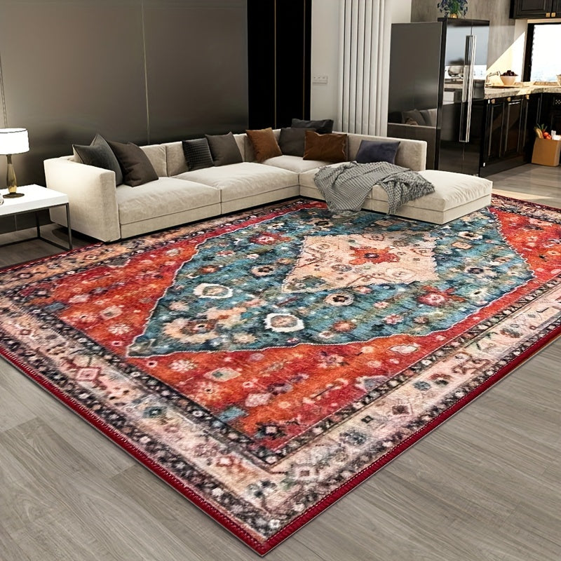 Extra Large Area Mat - Non-Slip Backing & Machine Washable Soft Carpet, Extra Large Floor Mat (Over 70.87inch) for Living Room, Bedroom, Office - Red/Blue/Beige/Black/Teal/Orange/White/Gray/ - Durable Polyester Rug for Modern