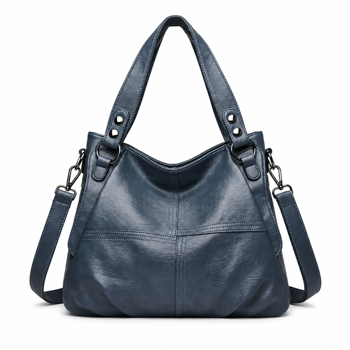 Sky Blue Hobo Bag With Strap