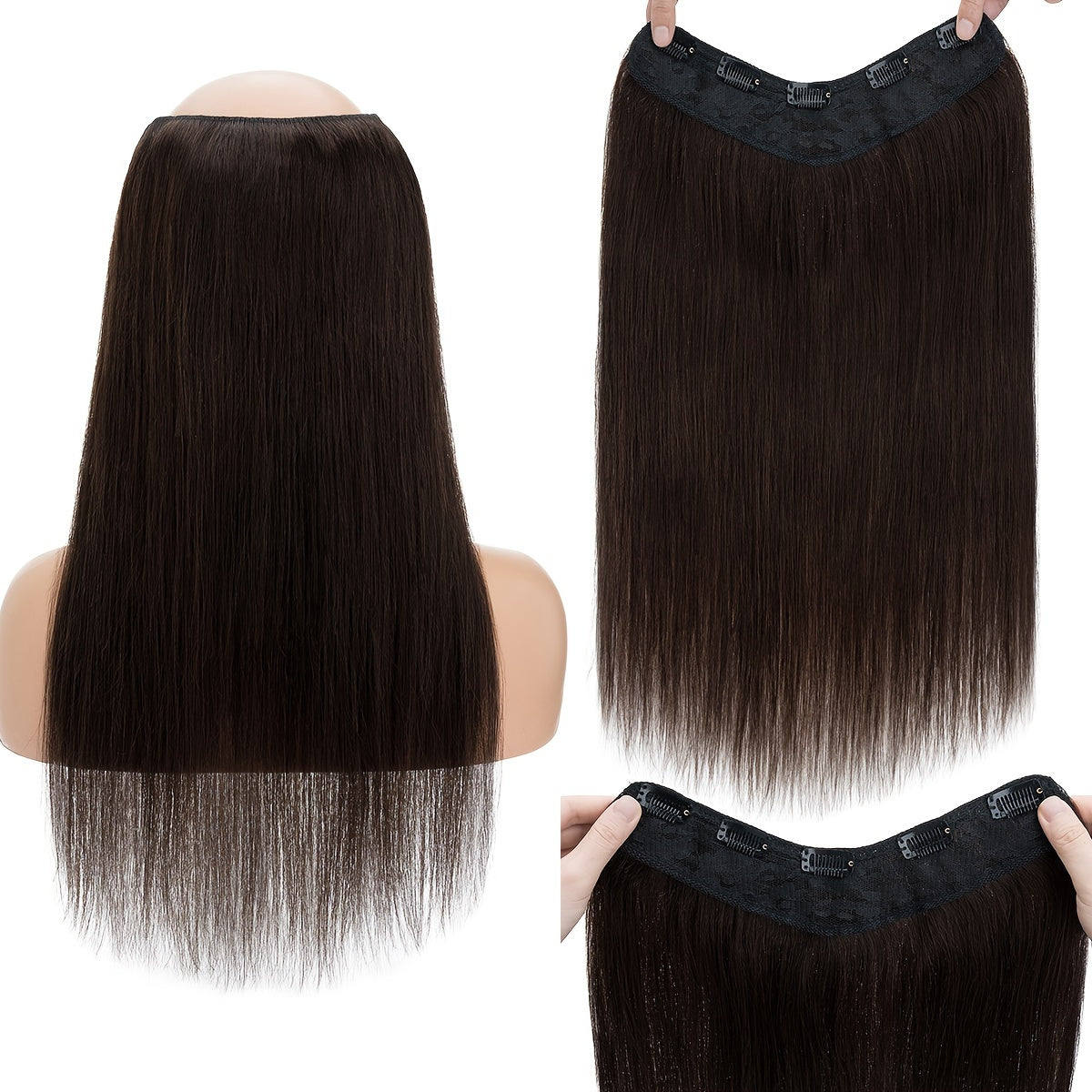 14-20 Inch V-Shaped Real Remy Clip in Human Hair Extensions