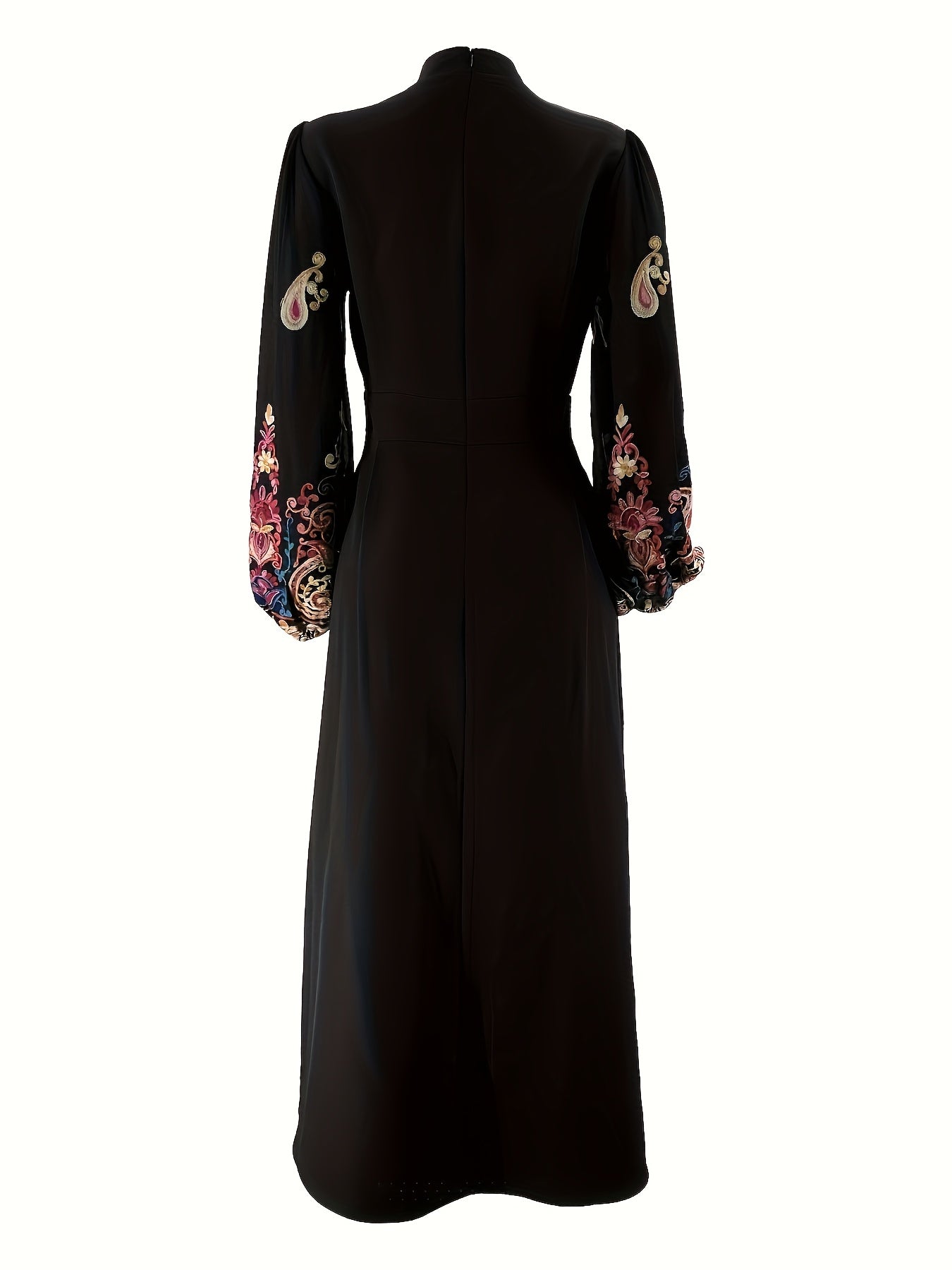 Women's Middle Eastern Modest Long Baju Abaya - Polyester, Solid Color, All Seasons, Woven Fabric, 170 g/m²