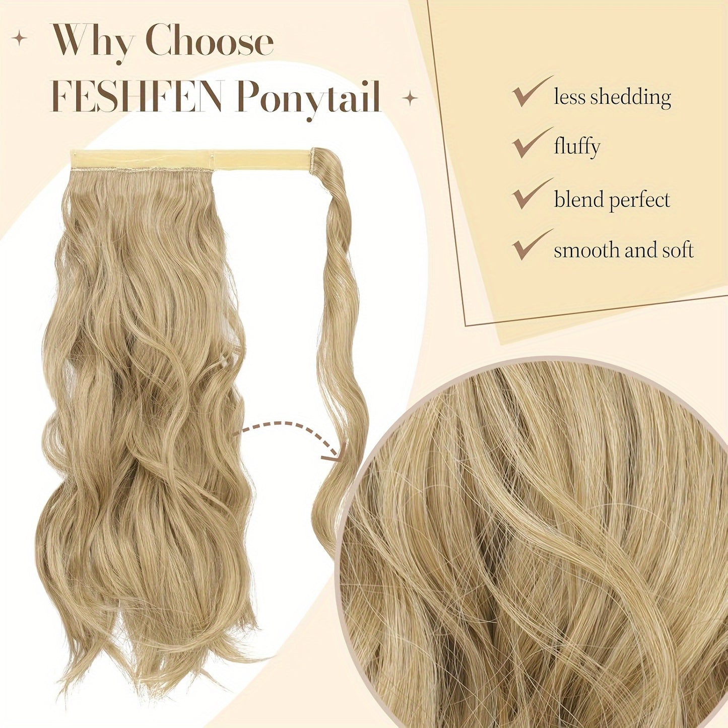 Synthetic Long Clip Ponytail Hairpieces For Women