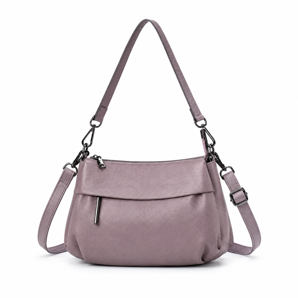 Elegant Purple Crossbody Bag With Straps