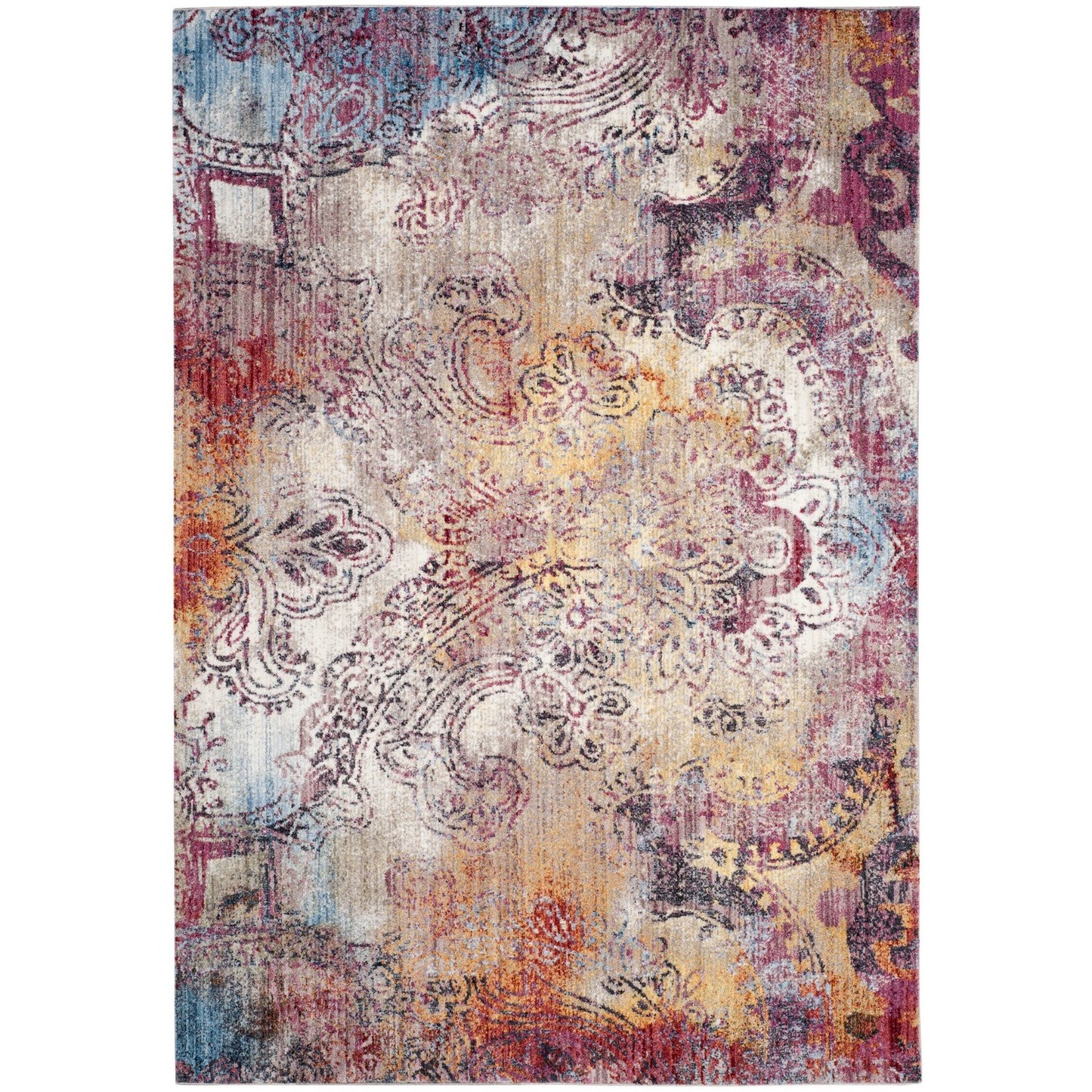 Monray Collection MNY646 Indoor Power Loomed Easy Care Area Rug For Home Decor Rug for Living Room, Bedroom, Dining Room, Home Office, Basement
