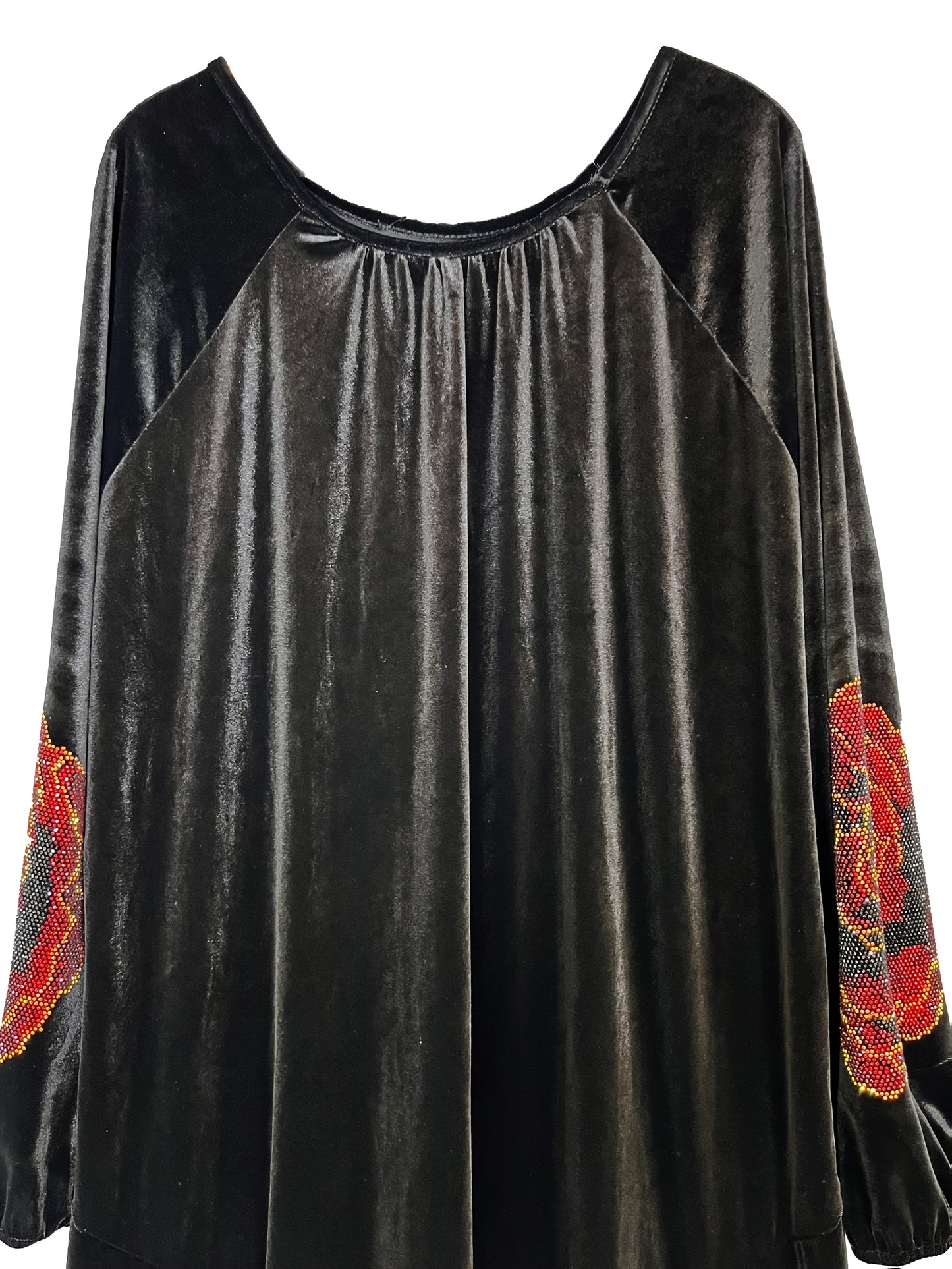 Rhinestone Robe Muslim Islamic Pakistani/Turkish Women's Rhinestone Abaya with Garden Collar Eid Ramadan Dubai Fashion Turkish Malay Long Skirt