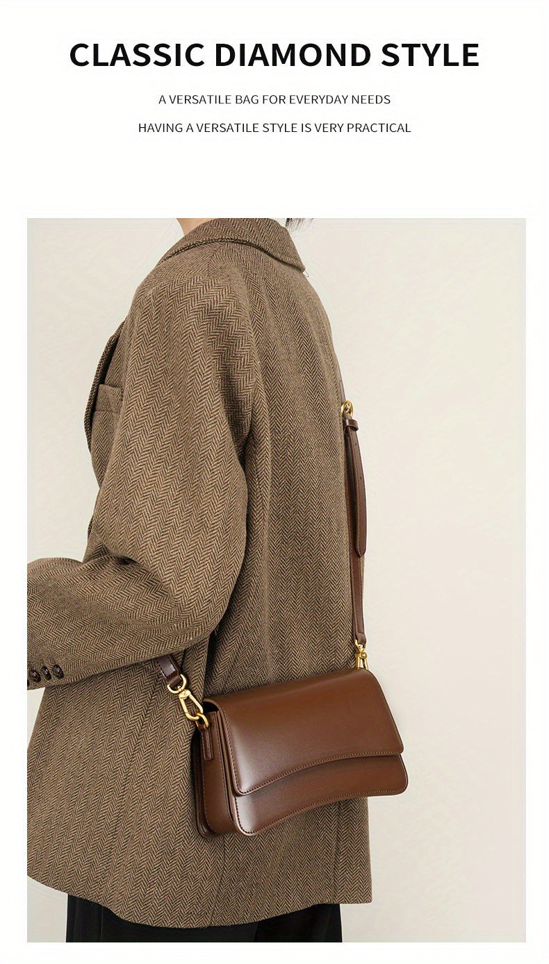 New Leather Bag High Quality Leather Single Shoulder Crossbody Shoulder Bag, 2025 New Versatile Underarm Bag for Women