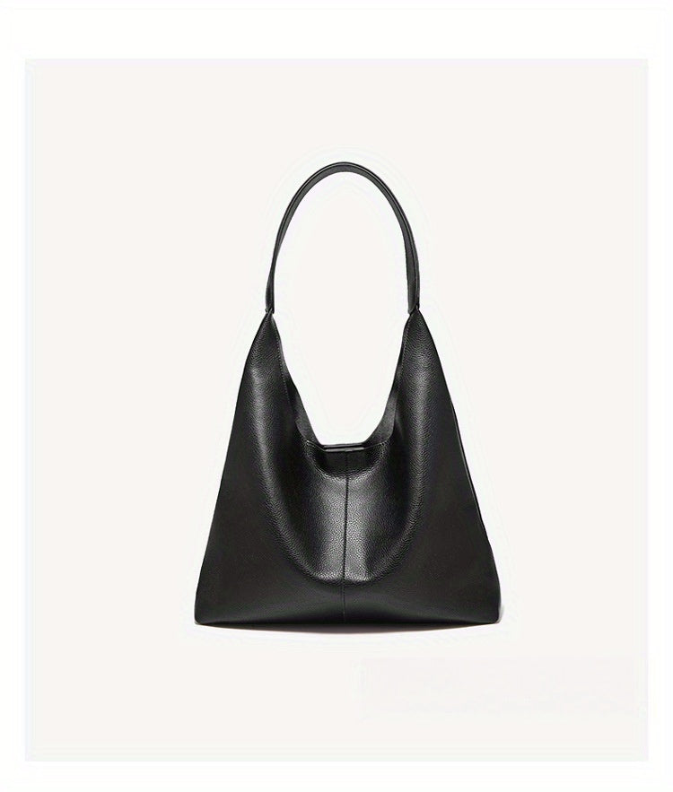 Women's Leather Tote Bag - Large Capacity Bucket Crossbody Bag with Adjustable Shoulder Strap