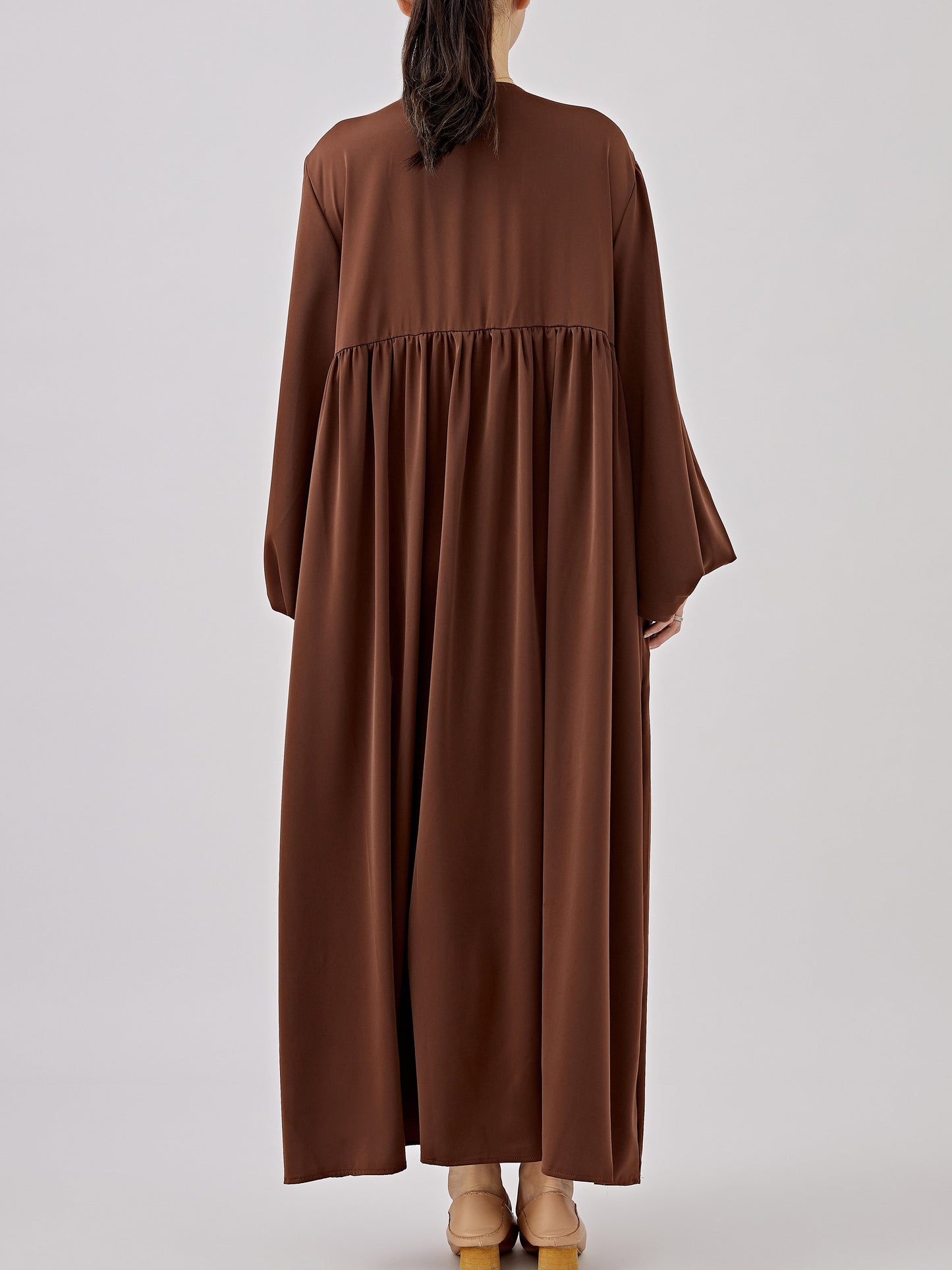 Ramadan Three-Pack Muslim Abaya Dress with Packaging, Soft and Comfortable, Flowing Wide Skirt, Extra Large Sleeves and Cuffs, Elastic