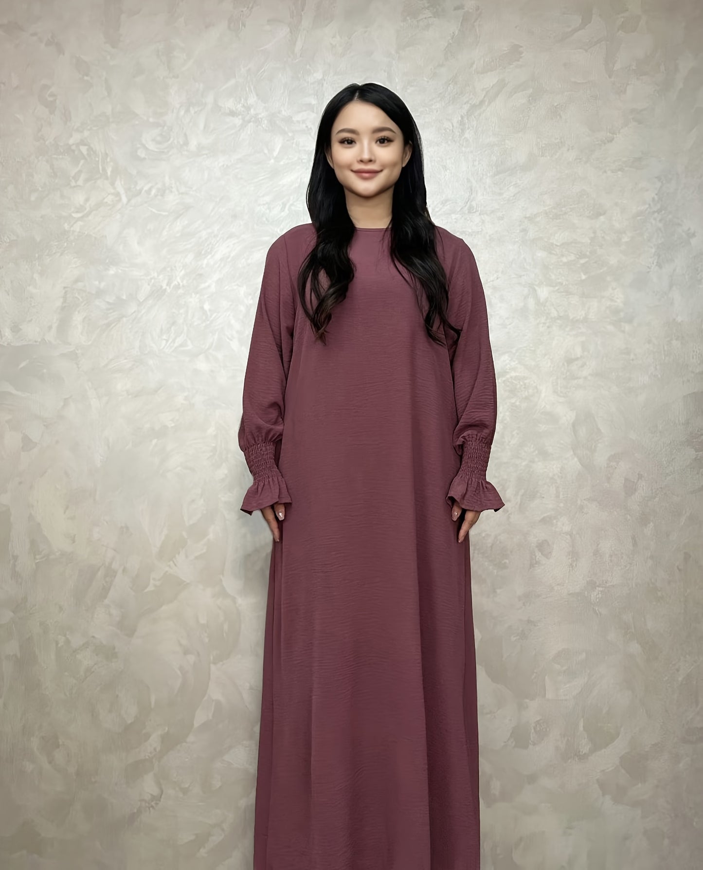 Soft Crepe Material With Pocket Muslim Lady Abaya Prayer Abaya