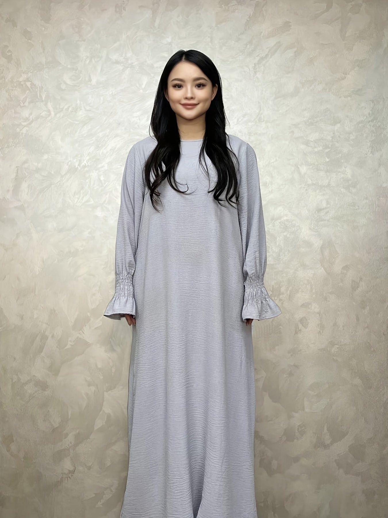 Soft Crepe Material With Pocket Muslim Lady Abaya Prayer Abaya