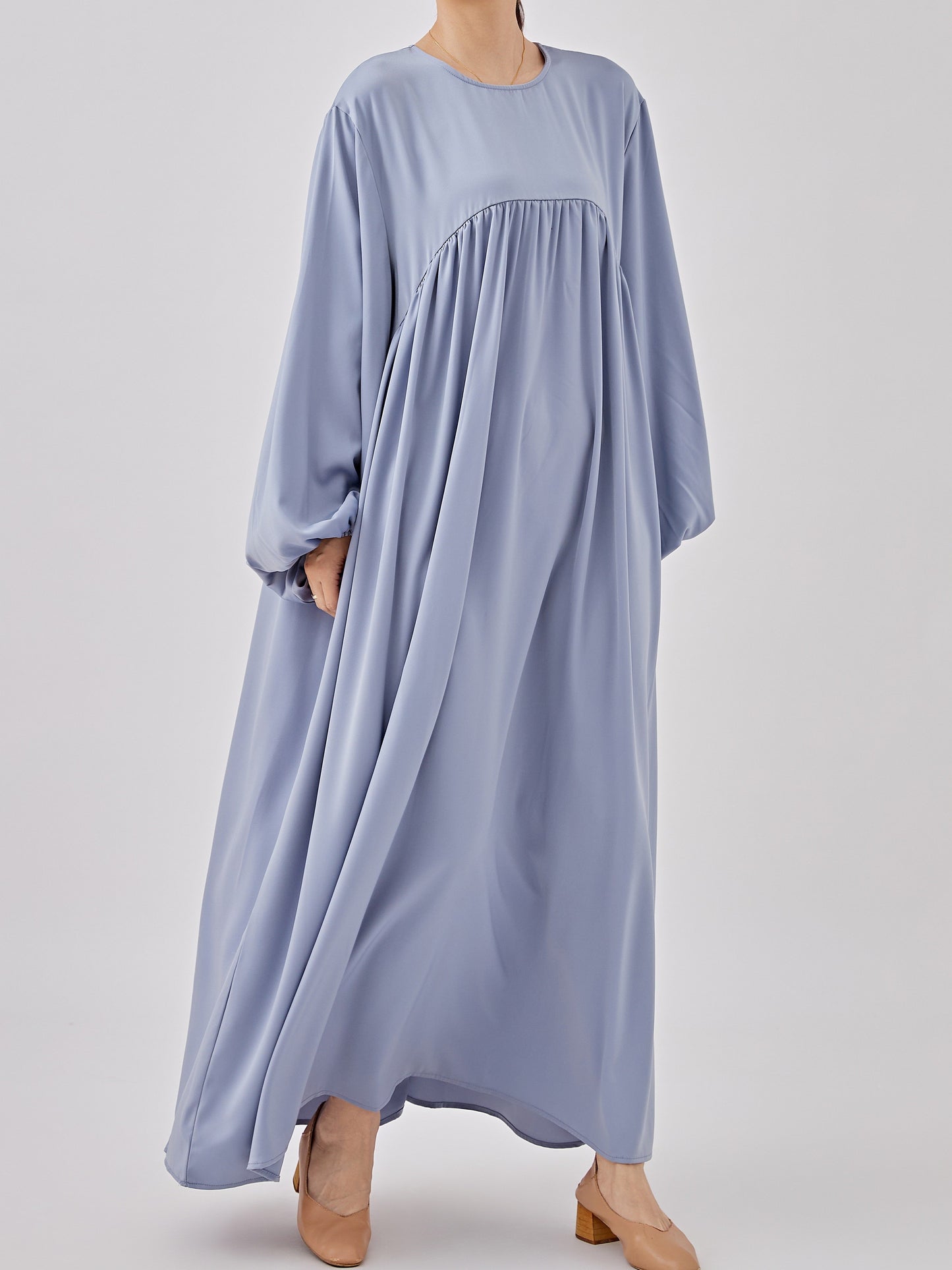 Ramadan Three-Pack Muslim Abaya Dress with Packaging, Soft and Comfortable, Flowing Wide Skirt, Extra Large Sleeves and Cuffs, Elastic