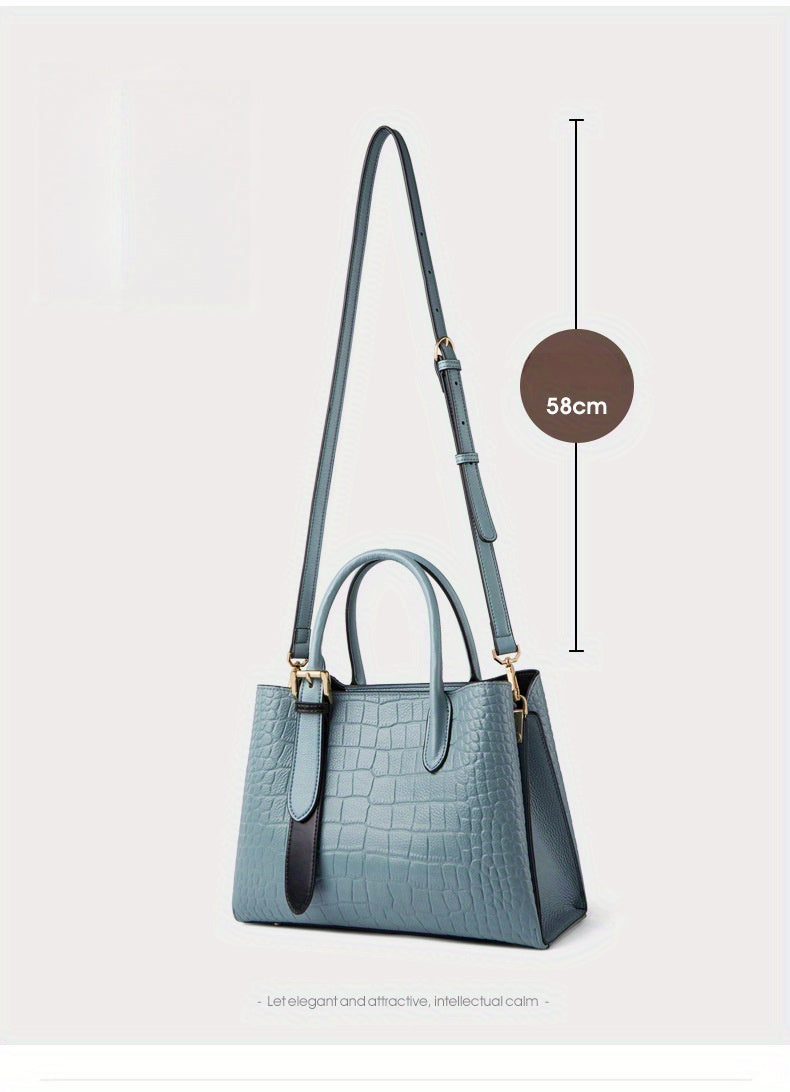 Large Capacity 2025 New Women's Bag, Genuine Leather Handbag for Women, Stylish Crossbody Commuter Women's Bag