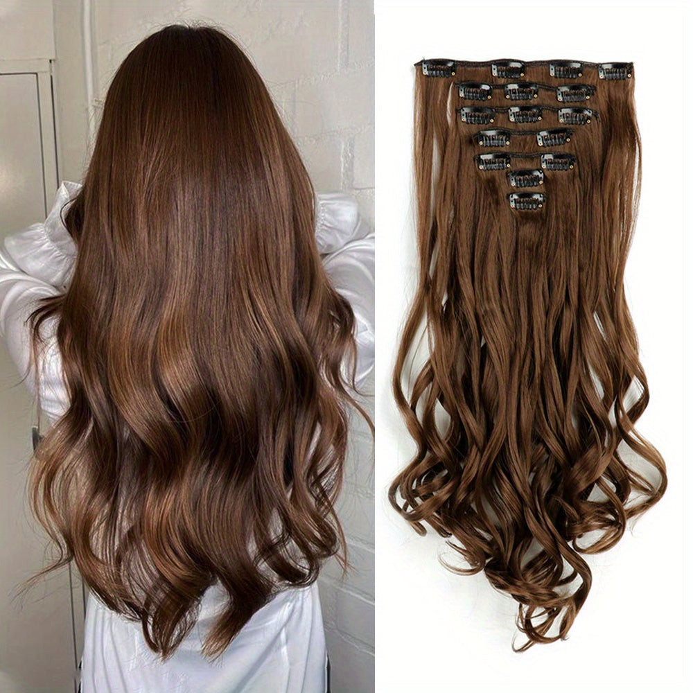 22 Inch Full Head Clip In Hair Extensions