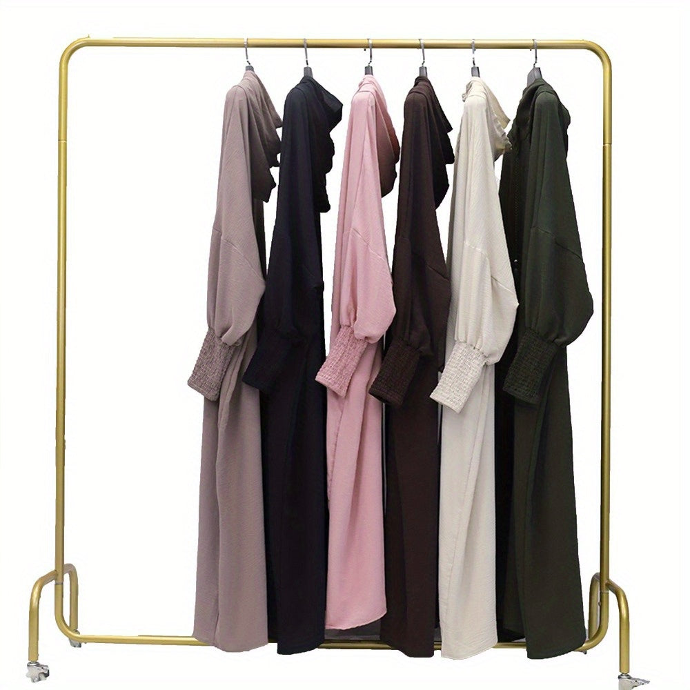 Women's Islamic Prayer Dress & Modest Jibab Abaya - Soft Pink (Pastel) Full Coverage Hijab Robe with Sleeves, for Ramadan, Travel, Daily Prayer - Muslim Kaftan, Muslimah Clothing, Modestwear Outfit, Elegant Drape, Breathable Fabric