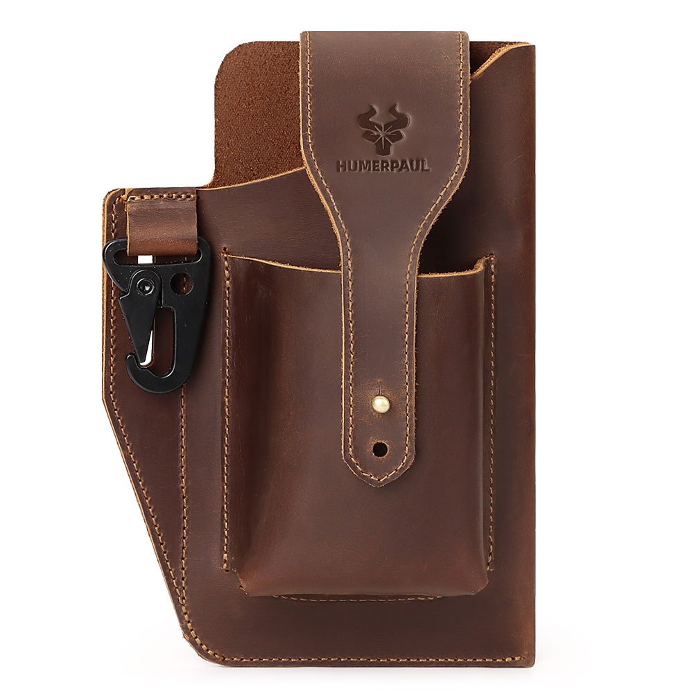 Men's Leather Mobile Phone Case, Mobile Phone Stand With Belt Ring, Mobile Phone Bag Protective Case, Unique Father's Day Gift