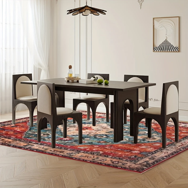Imitation Cashmere Area Rug, Vintage Bohemian Style Carpet, Machine Washable, Non-slip, Soft, Rugs Can Be Used For Bedroom, Dining Room, Living Room And Office Decoration