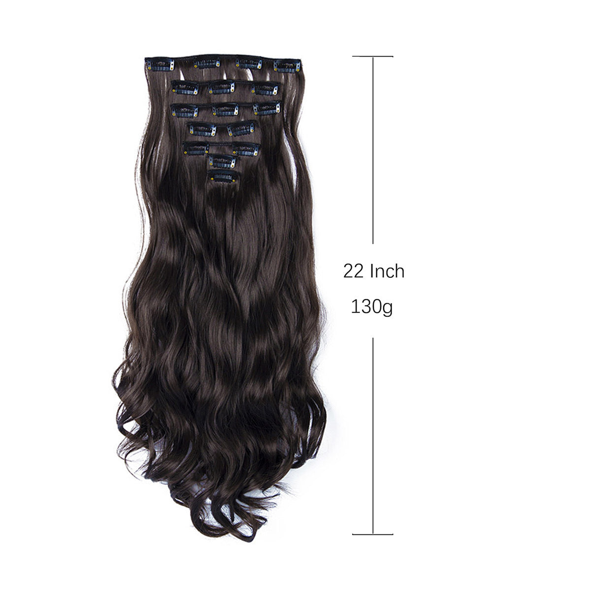 22 Inch Full Head Clip In Hair Extensions