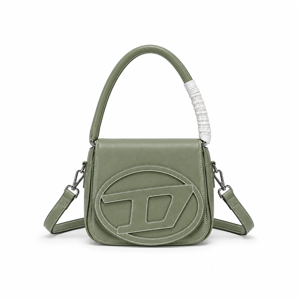Sage Green Structured Shoulder & Crossbody Handbag