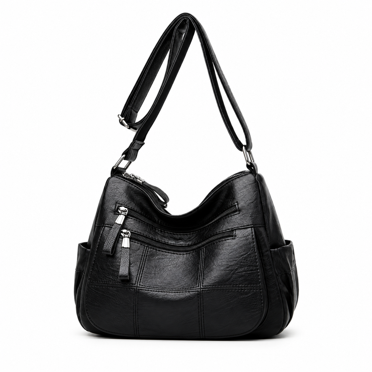 Classic Black Multi Pocket Crossbody Bag