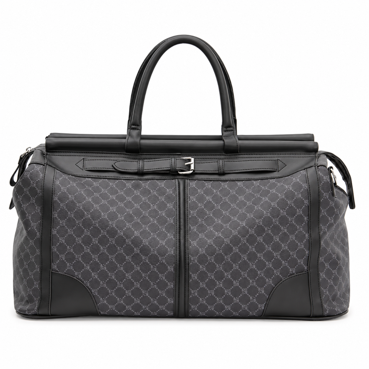 Charcoal Patterned Overnight Duffel Travel Bag