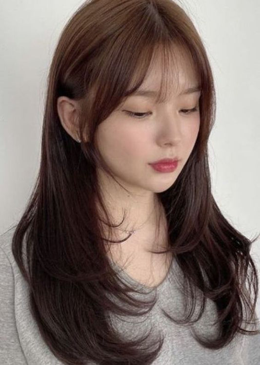 Brown Women Mini Fake Bangs