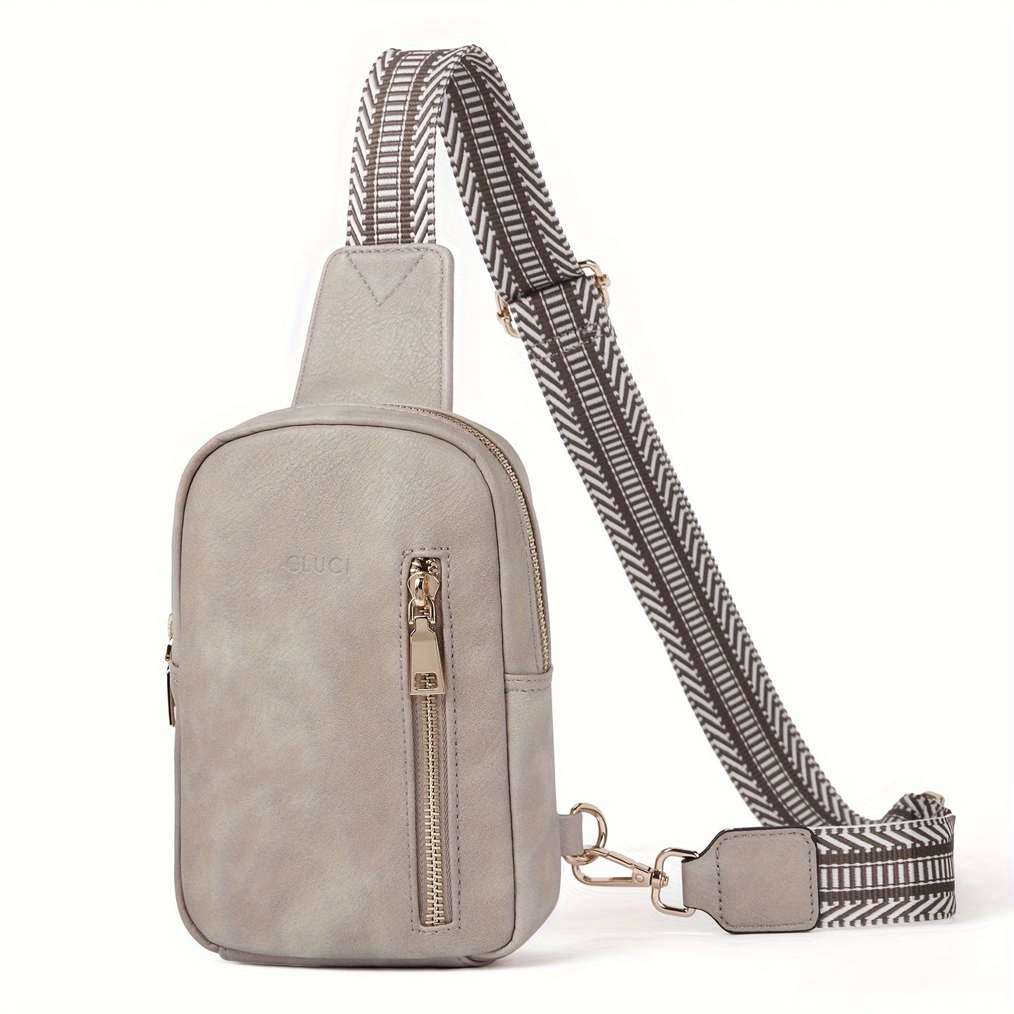 Small Leather Sling Bag for Women 2025 Vegan Crossbody Chest Bags Trendy, Women's Fanny Pack