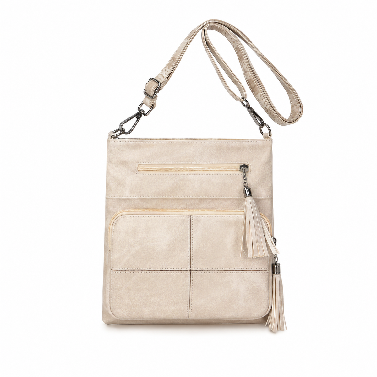 Off-White Multi-Pocket Crossbody Shoulder Bag