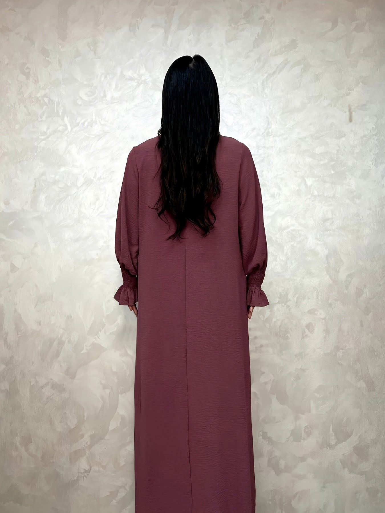 Soft Crepe Material With Pocket Muslim Lady Abaya Prayer Abaya