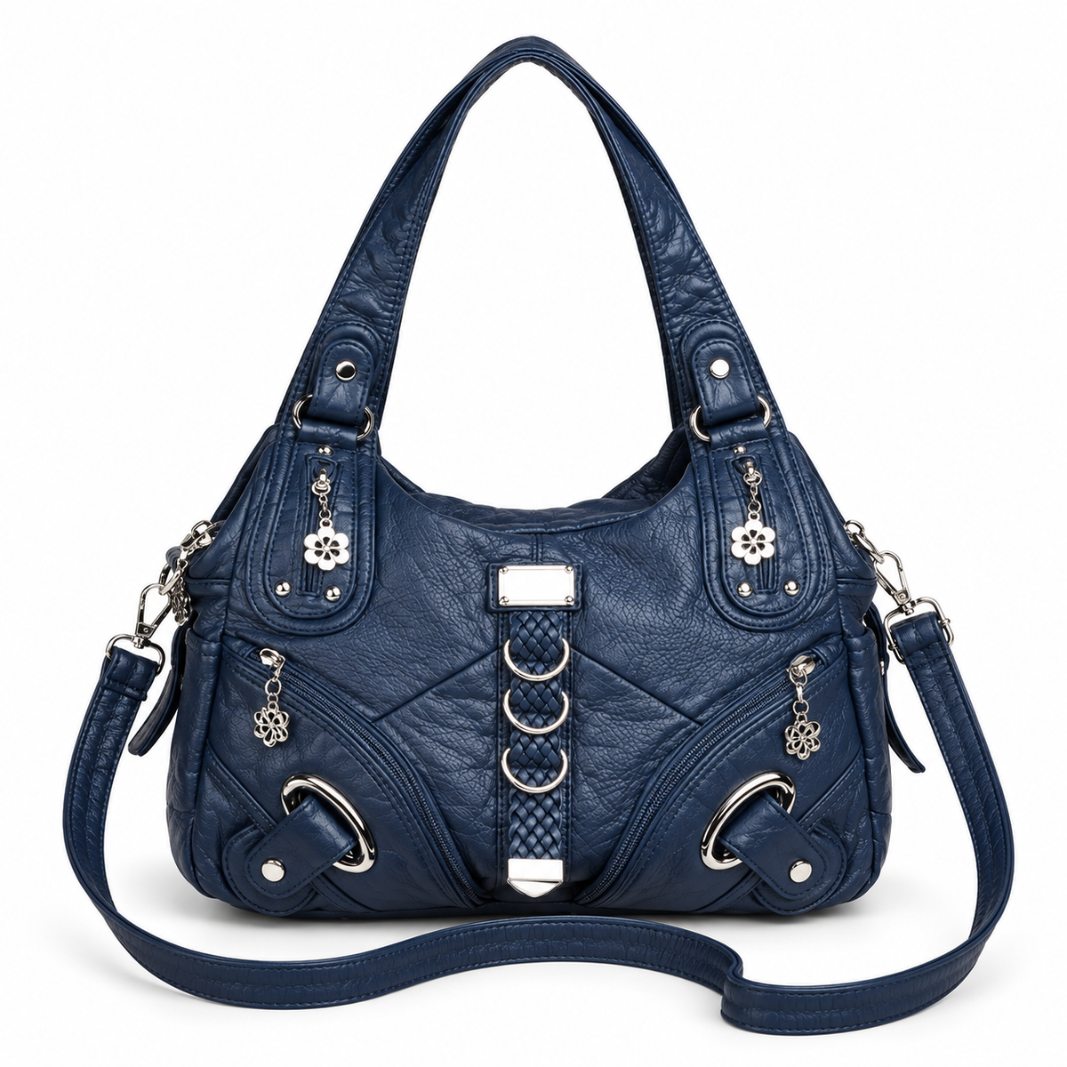 Elegant Navy Blue Crossbody Bag
