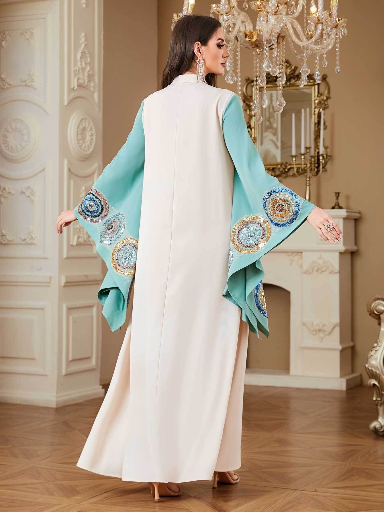 Women's Elegant Maxi Abaya Kaftan - Formal Evening Gown & Everyday Islamic Dress in Lavender Purple, Batwing Sleeves, Non-Stretch Formal event & Everyday Islamic Clothing for Weddings