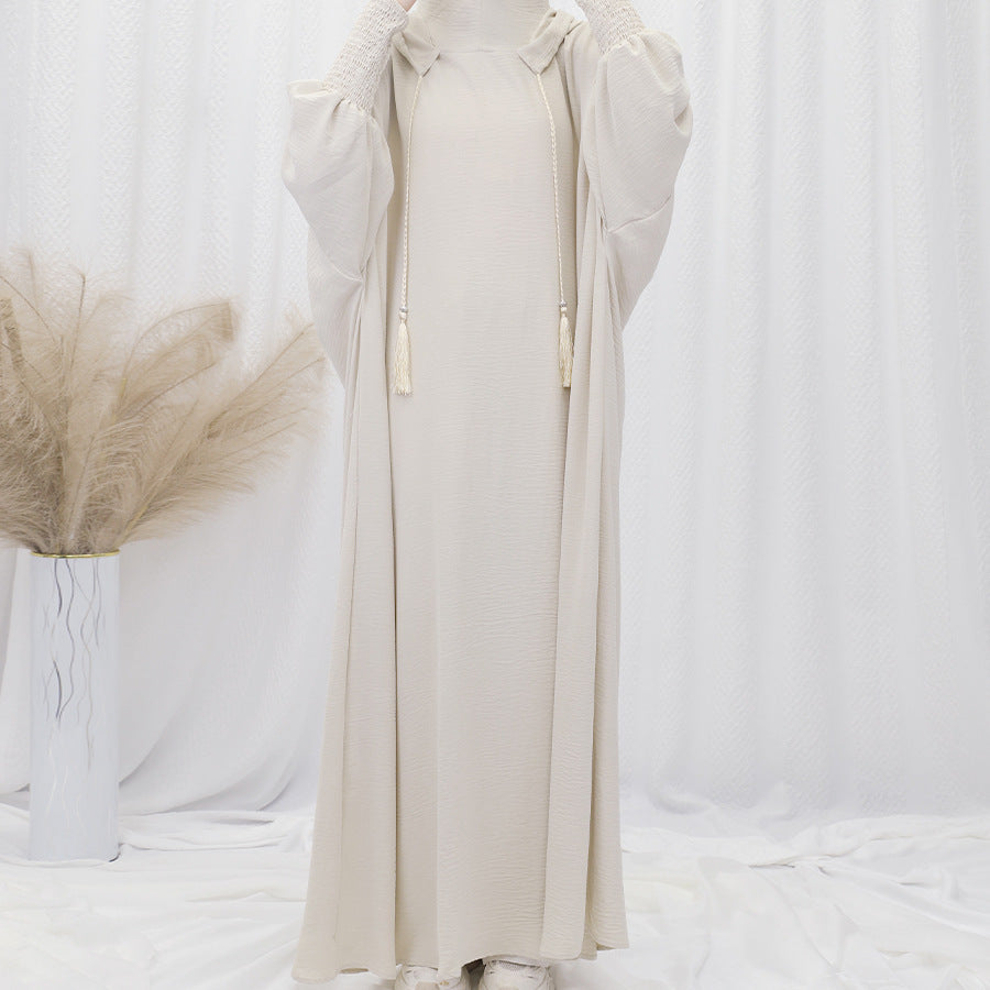 Women's Islamic Prayer Dress & Modest Jibab Abaya - Soft Pink (Pastel) Full Coverage Hijab Robe with Sleeves, for Ramadan, Travel, Daily Prayer - Muslim Kaftan, Muslimah Clothing, Modestwear Outfit, Elegant Drape, Breathable Fabric