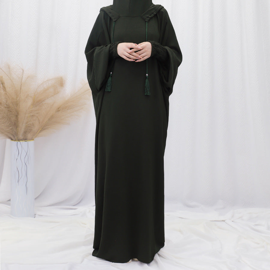 Women's Islamic Prayer Dress & Modest Jibab Abaya - Soft Pink (Pastel) Full Coverage Hijab Robe with Sleeves, for Ramadan, Travel, Daily Prayer - Muslim Kaftan, Muslimah Clothing, Modestwear Outfit, Elegant Drape, Breathable Fabric