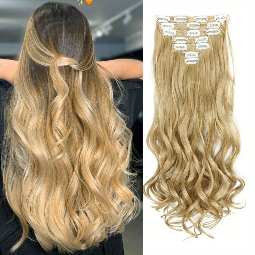 22 Inch Full Head Clip In Hair Extensions