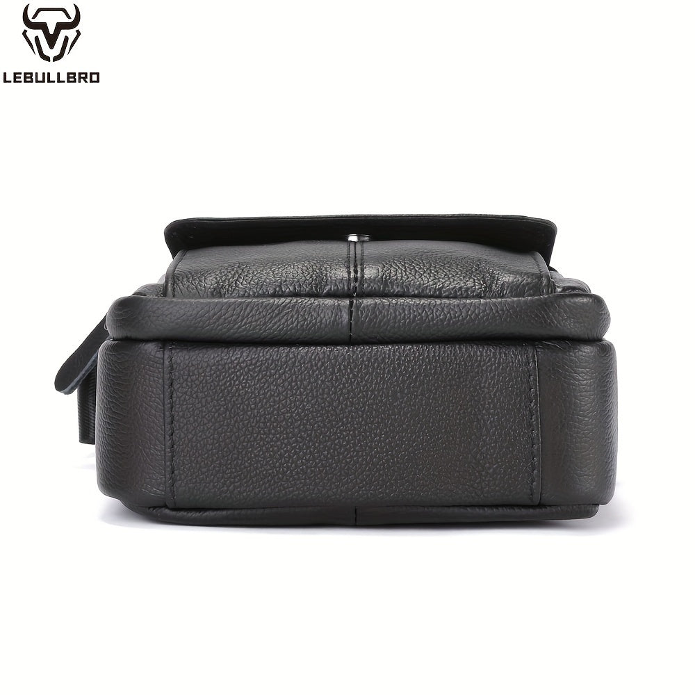 Men's Top Layer Cowhide Shoulder Bags 100% Genuine Leather Handbag High Quality Small Sling Bags Crossbody