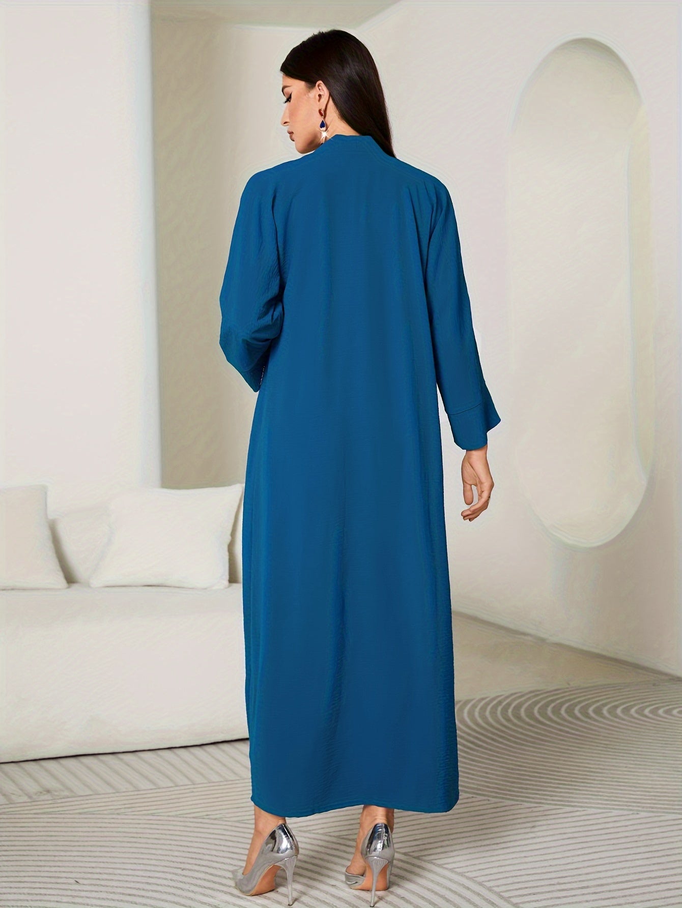 Beaded Open Front Abaya for Women