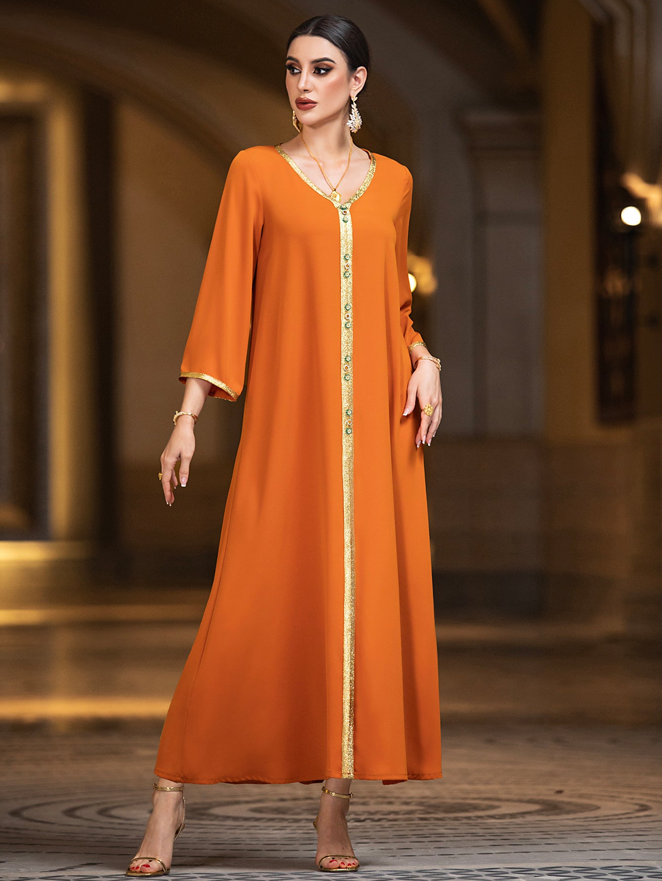 Casual Arab Two-Piece Modern Abaya Set