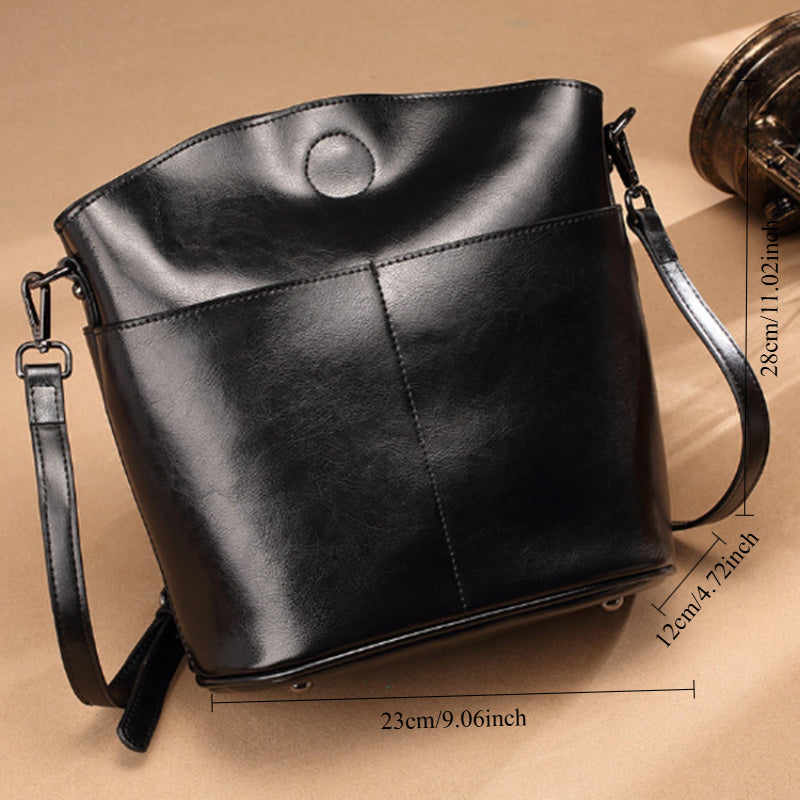 Real Leather Women's Sling Bag | Versatile Casual Handmade Cowhide Fashionable Messenger Bag