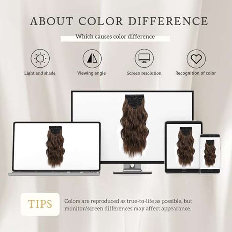 Emphasize Dark Brown Balayage Clip-In Hair Extensions (20 Inches, 6pcs, Light Brown And Honey Blonde) That Look Natural And Blend Seamlessly.