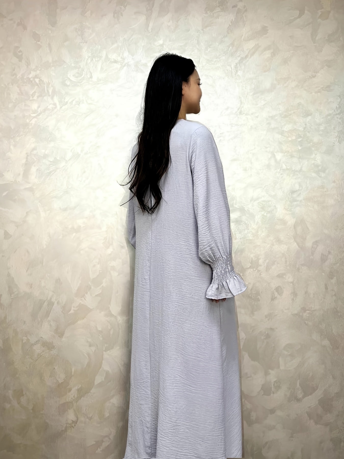 Soft Crepe Material With Pocket Muslim Lady Abaya Prayer Abaya