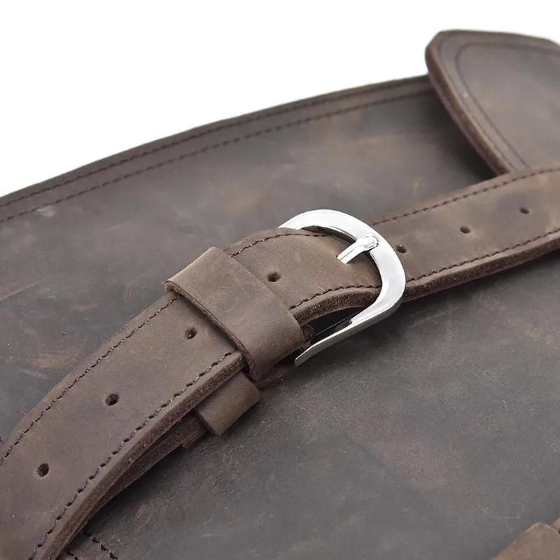 The Gustav Messenger Bag | Large Capacity Vintage Synthetic Leather Backpack for Men with Multiple Compartments