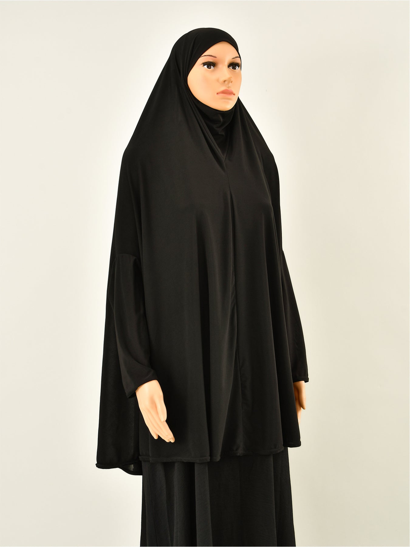 Elegant Solid Color Ribbon Khimar Abaya for Muslim Women - Arab-Middle Eastern Style Prayer Shawl, Lightweight & Breathable Fabric, Perfect for Daily Wear, Eid al-Fitr, and Ramadan, Daily Wear Headscarf