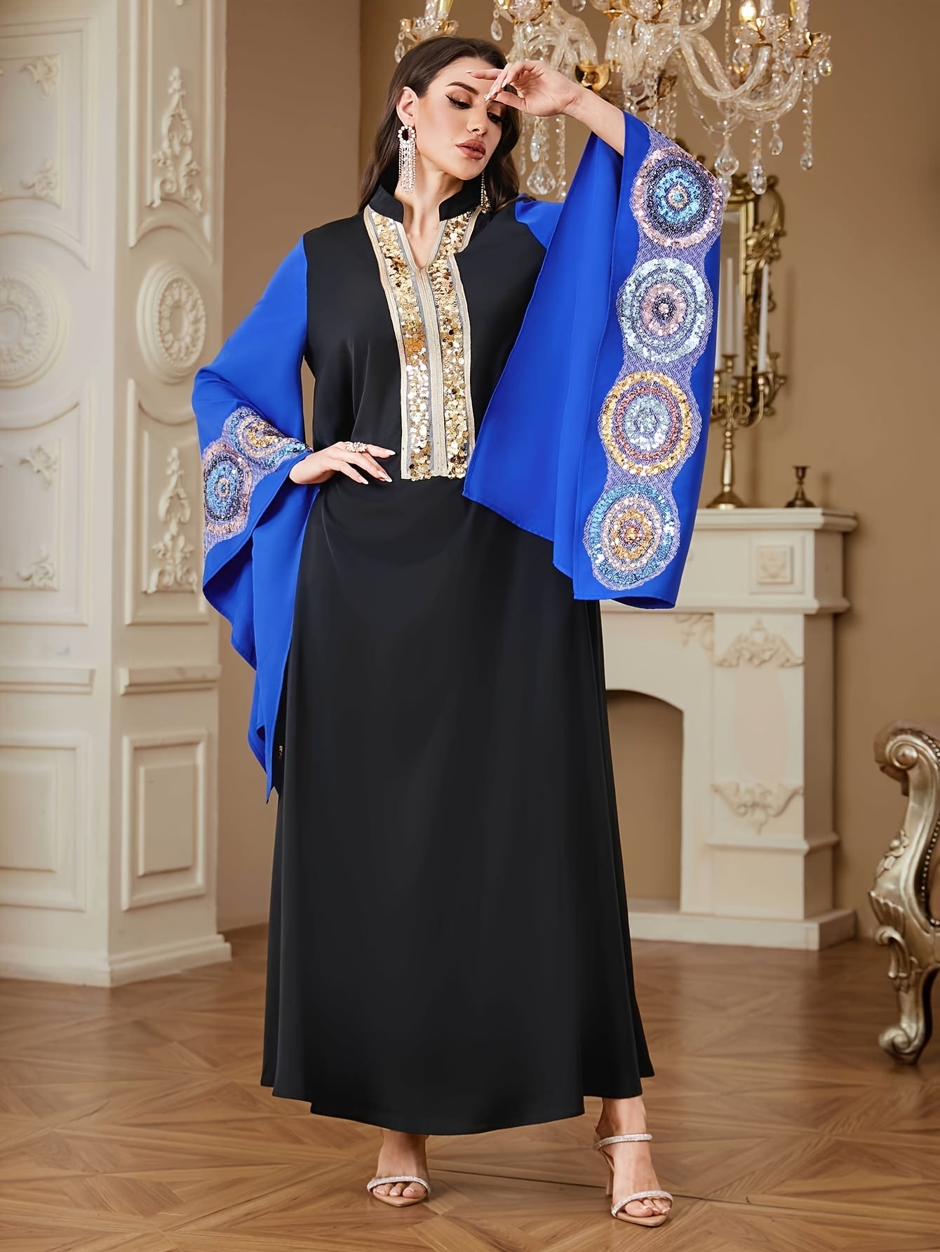 Women's Elegant Maxi Abaya Kaftan - Formal Evening Gown & Everyday Islamic Dress in Lavender Purple, Batwing Sleeves, Non-Stretch Formal event & Everyday Islamic Clothing for Weddings