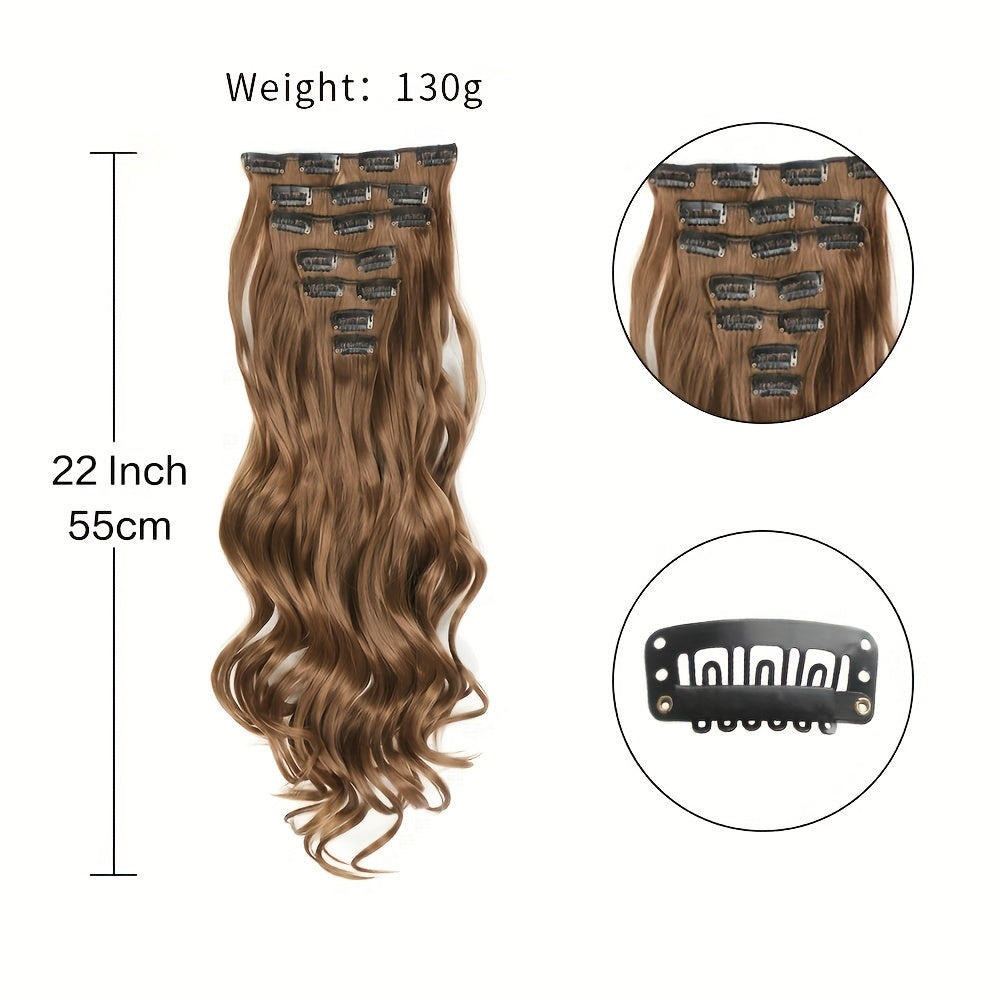 22 Inch Full Head Clip In Hair Extensions