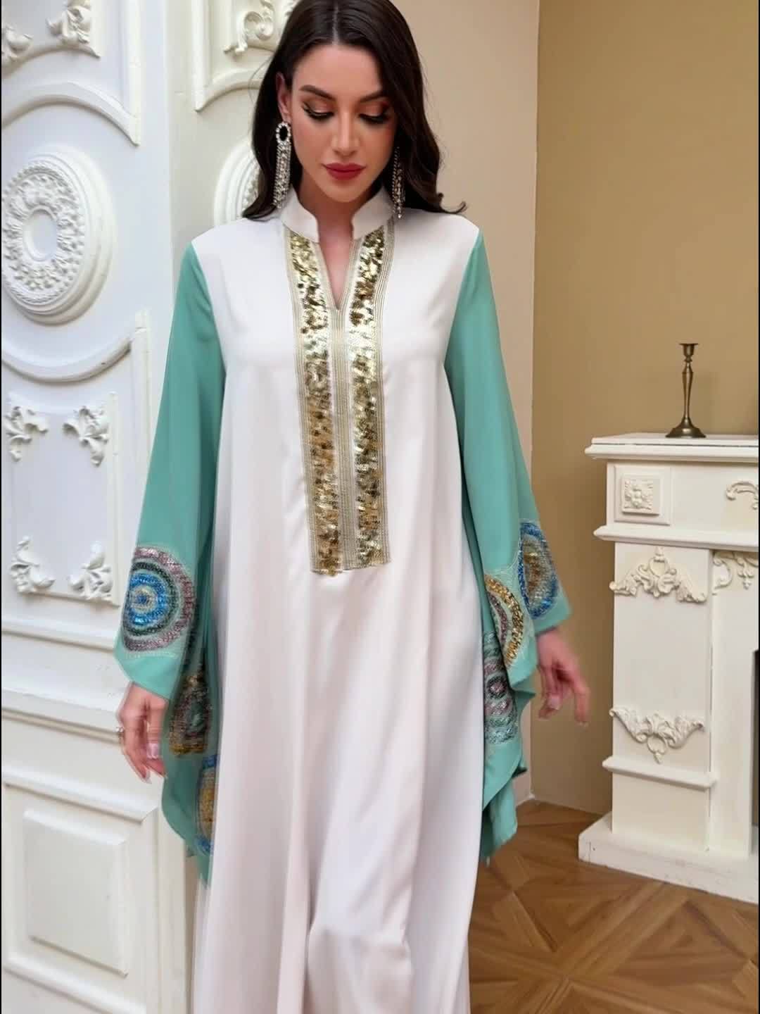 Women's Elegant Maxi Abaya Kaftan - Formal Evening Gown & Everyday Islamic Dress in Lavender Purple, Batwing Sleeves, Non-Stretch Formal event & Everyday Islamic Clothing for Weddings