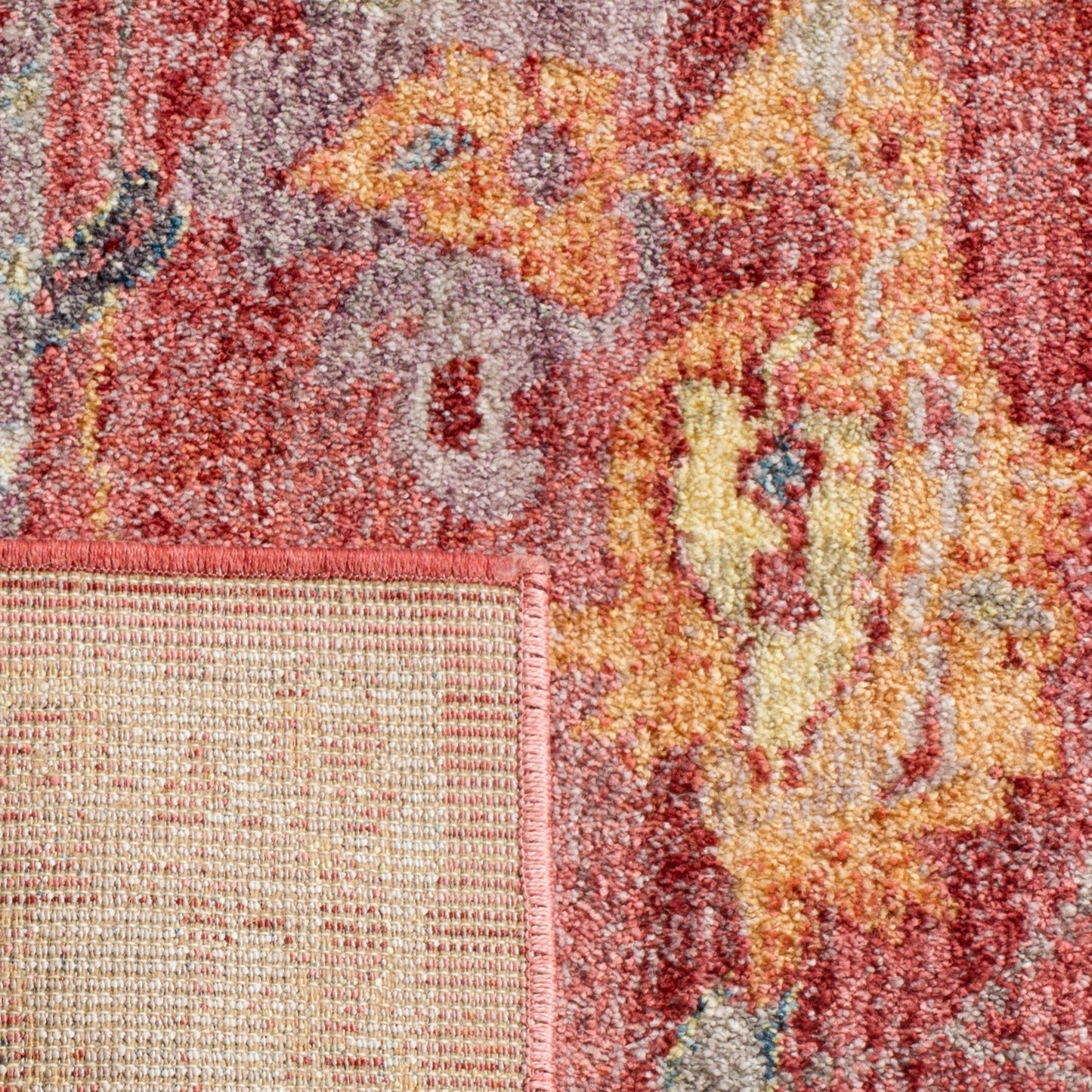 Blue, Rose Coloured Indoor Power Loomed Easy Care Medium Area Rugs For Home Decor Rug for Living Room, Bedroom, Dining Room, Home Office, Basement