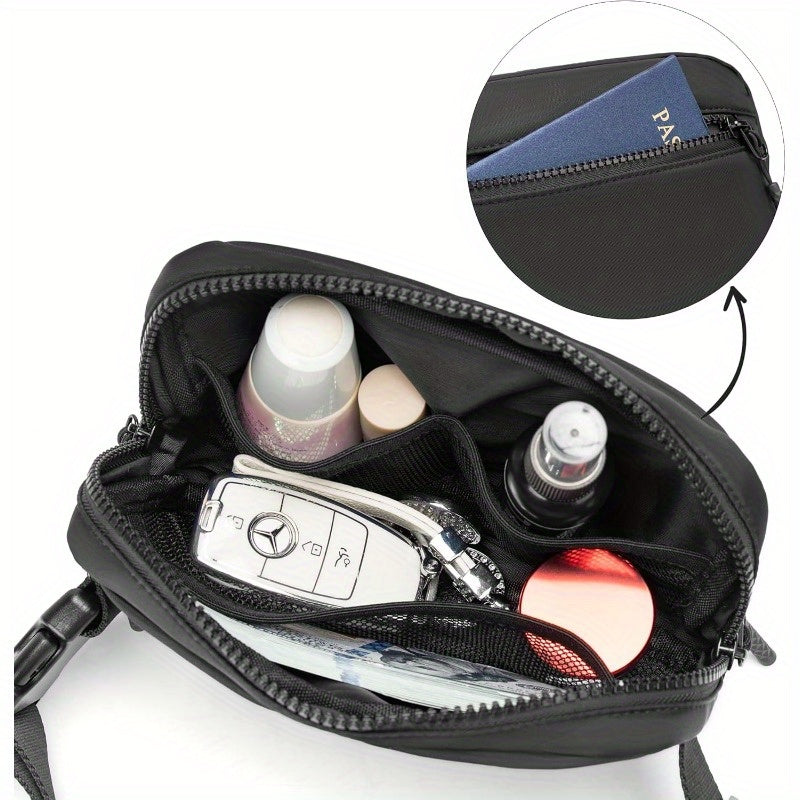 Essential Leather Belt Bag w Long Strap 70 Front Zip Pocket Crossbody Bag w Extended Strap Fanny Pack for Women Men Two Way Zipper Sling Bag