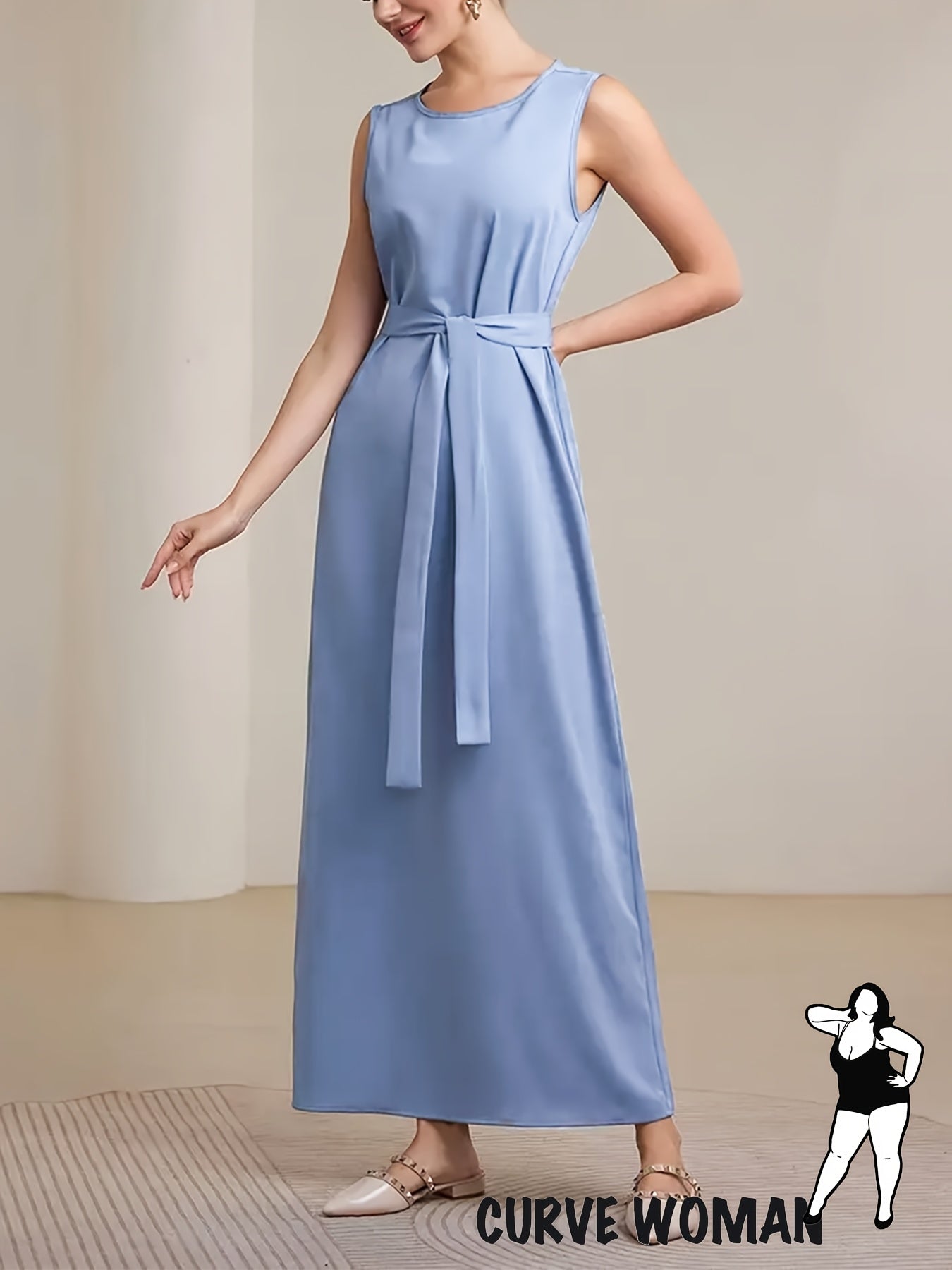 Elegant Light Blue Abaya Robe with Batwing Sleeves and Belt - Sheer Golden Accents, Flowing Design, Perfect for Ramadan and Formal Gatherings, Cultural Fashion, Elegant Attire