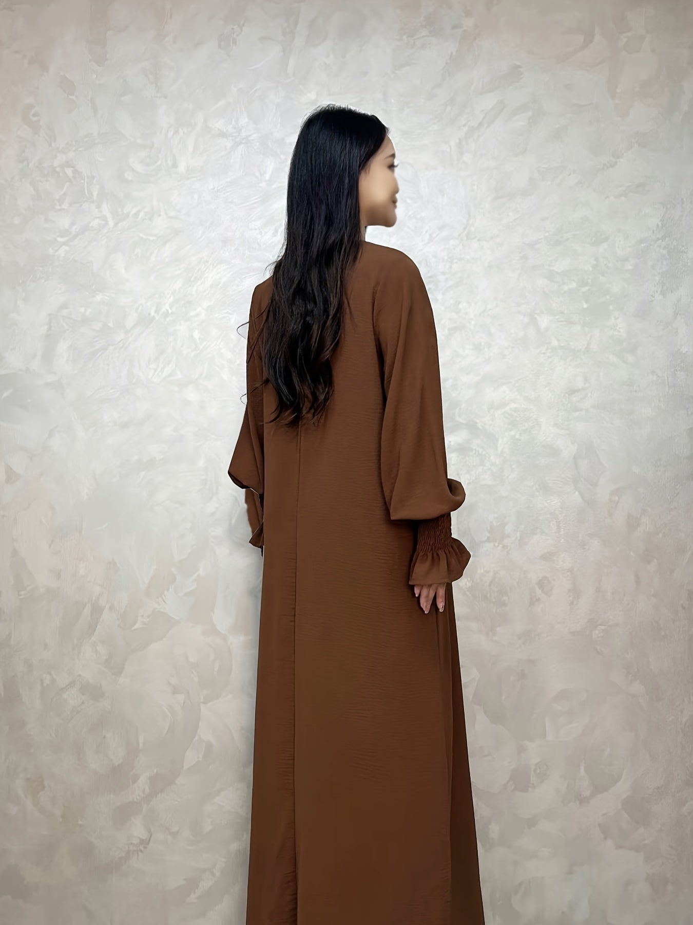 Soft Crepe Material With Pocket Muslim Lady Abaya Prayer Abaya