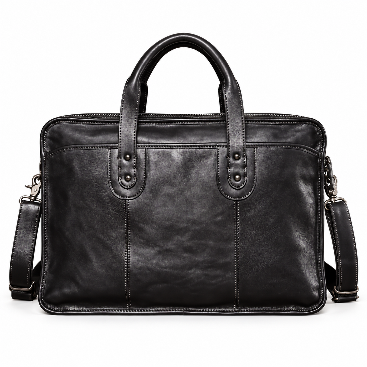 Classic Black Business Briefcase Shoulder Bag